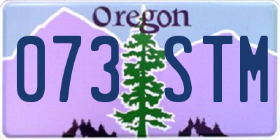 OR license plate 073STM