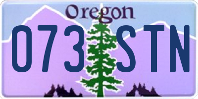 OR license plate 073STN