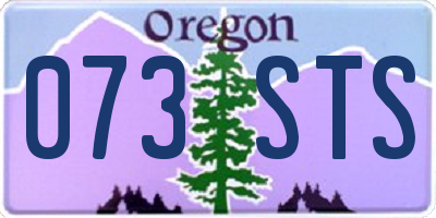 OR license plate 073STS