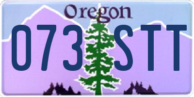OR license plate 073STT