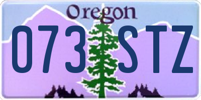 OR license plate 073STZ