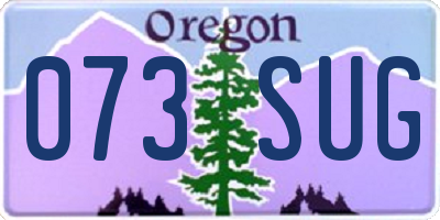 OR license plate 073SUG
