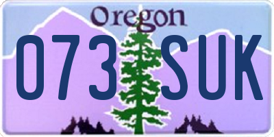 OR license plate 073SUK