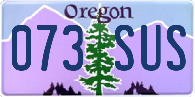 OR license plate 073SUS