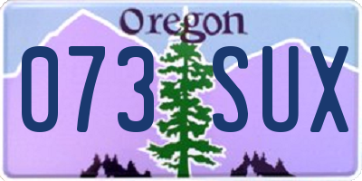 OR license plate 073SUX