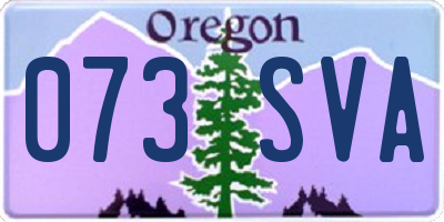 OR license plate 073SVA