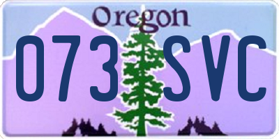 OR license plate 073SVC