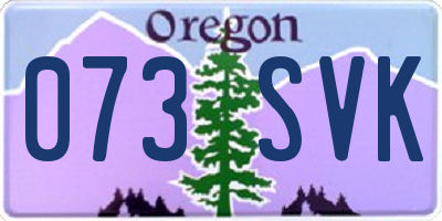 OR license plate 073SVK