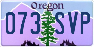 OR license plate 073SVP