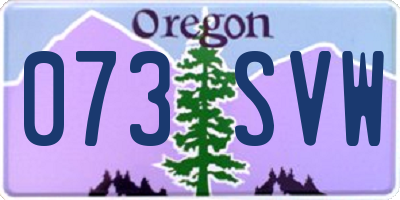 OR license plate 073SVW