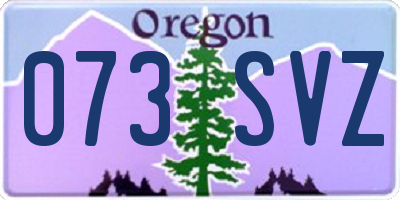 OR license plate 073SVZ