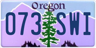 OR license plate 073SWI
