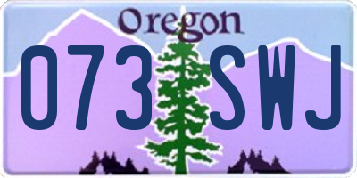OR license plate 073SWJ