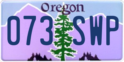 OR license plate 073SWP