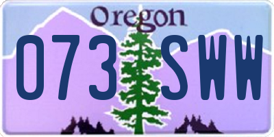 OR license plate 073SWW