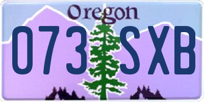 OR license plate 073SXB
