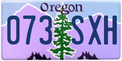 OR license plate 073SXH