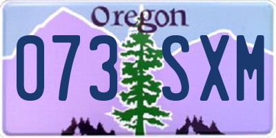 OR license plate 073SXM