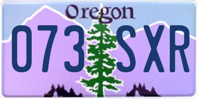 OR license plate 073SXR