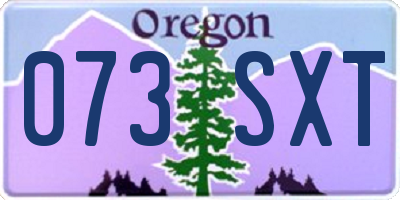 OR license plate 073SXT