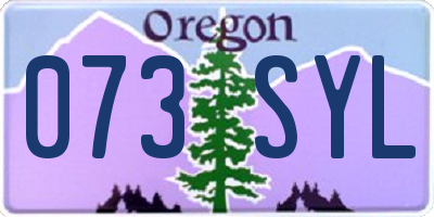 OR license plate 073SYL