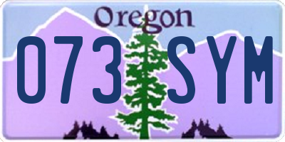 OR license plate 073SYM