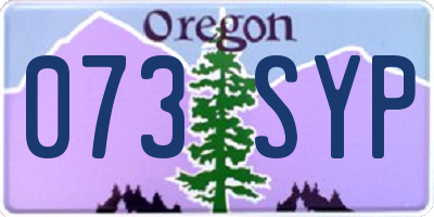 OR license plate 073SYP