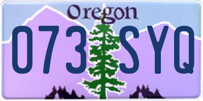 OR license plate 073SYQ