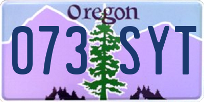 OR license plate 073SYT