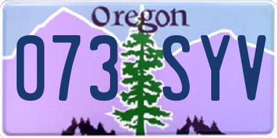 OR license plate 073SYV