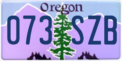 OR license plate 073SZB