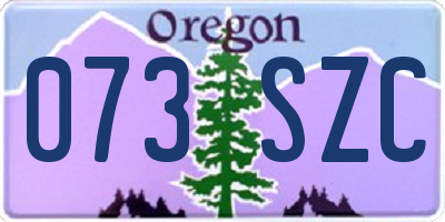 OR license plate 073SZC