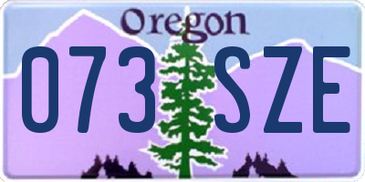 OR license plate 073SZE