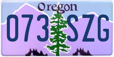 OR license plate 073SZG