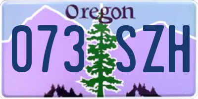 OR license plate 073SZH
