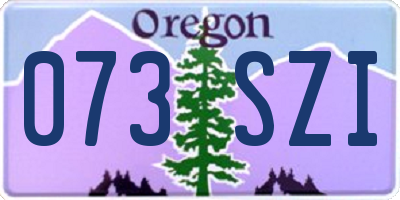 OR license plate 073SZI