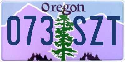 OR license plate 073SZT