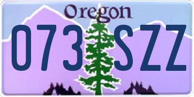 OR license plate 073SZZ