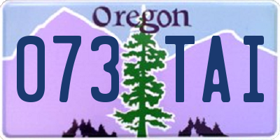 OR license plate 073TAI