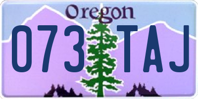 OR license plate 073TAJ