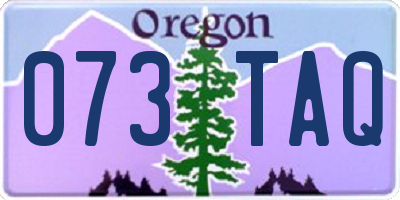 OR license plate 073TAQ
