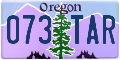 OR license plate 073TAR