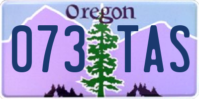 OR license plate 073TAS