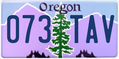OR license plate 073TAV