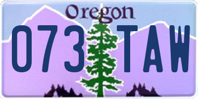 OR license plate 073TAW