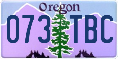 OR license plate 073TBC
