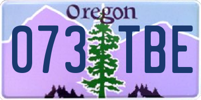 OR license plate 073TBE