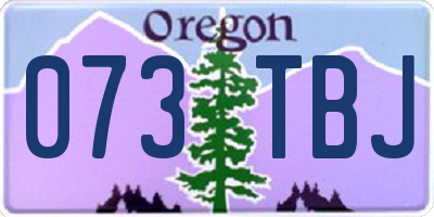 OR license plate 073TBJ