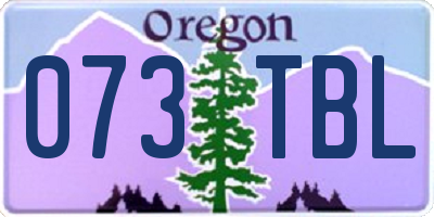 OR license plate 073TBL