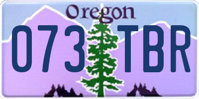 OR license plate 073TBR